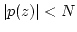 $\vert p(z)\vert<N$