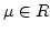 $\mu\in\mathbb{R}$