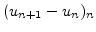 $(u_{n+1}-u_n)_n$