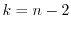 $k=n-2$