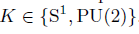 $K\in\{\S^1,\PU(2)\}$