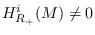 $H^{i}_{R_+}(M)\neq 0$